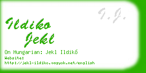 ildiko jekl business card